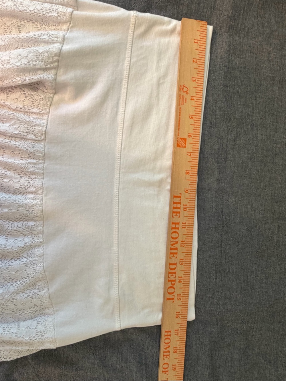 White Cotton Blend Maxi Skirt Lace Tiered Boho Fairy Cottagecore - Picture 9 of 9